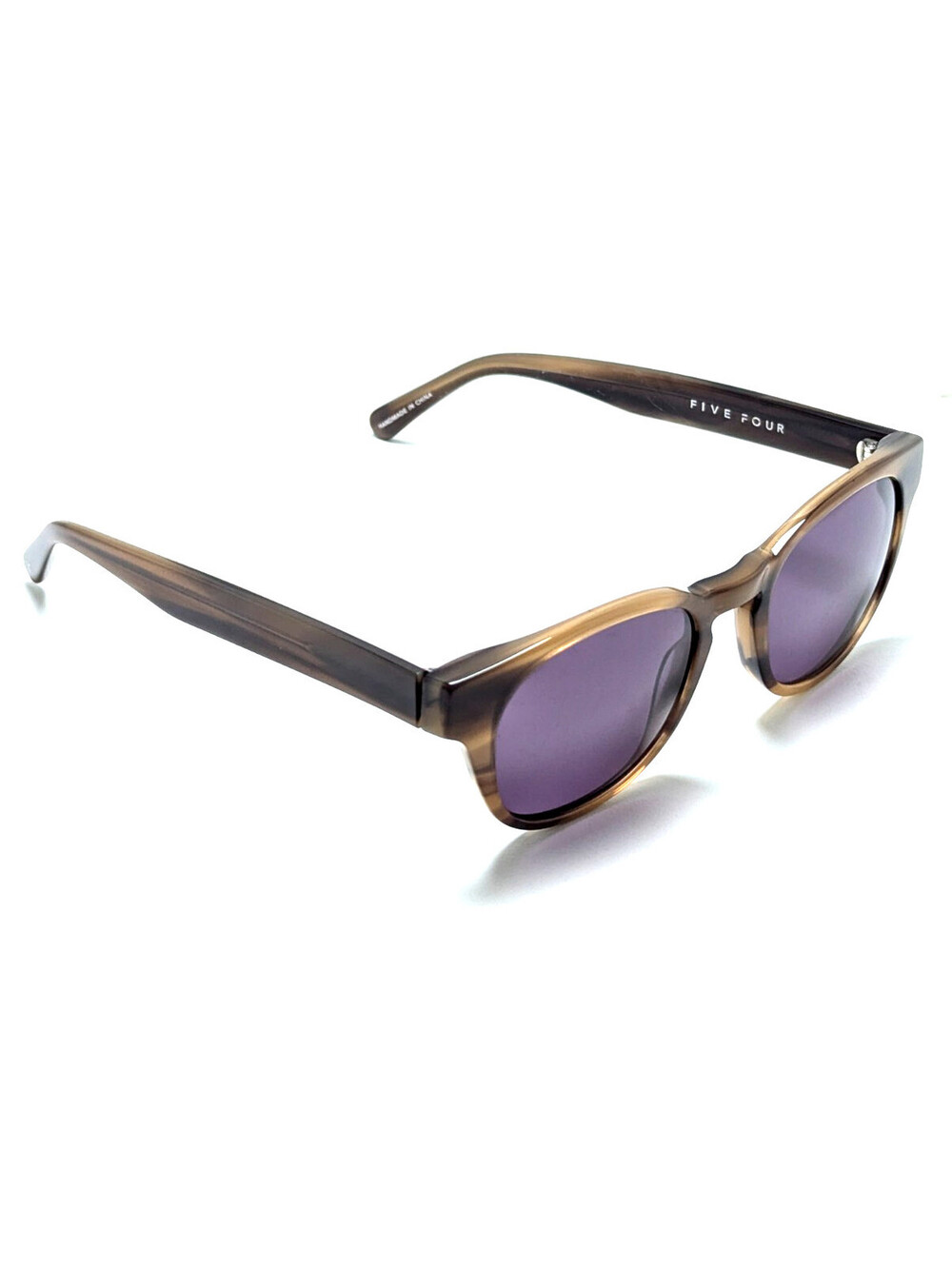 Five Four Classic Chic Purple Lens Olive Green Square Women's Fashion Sunglasses